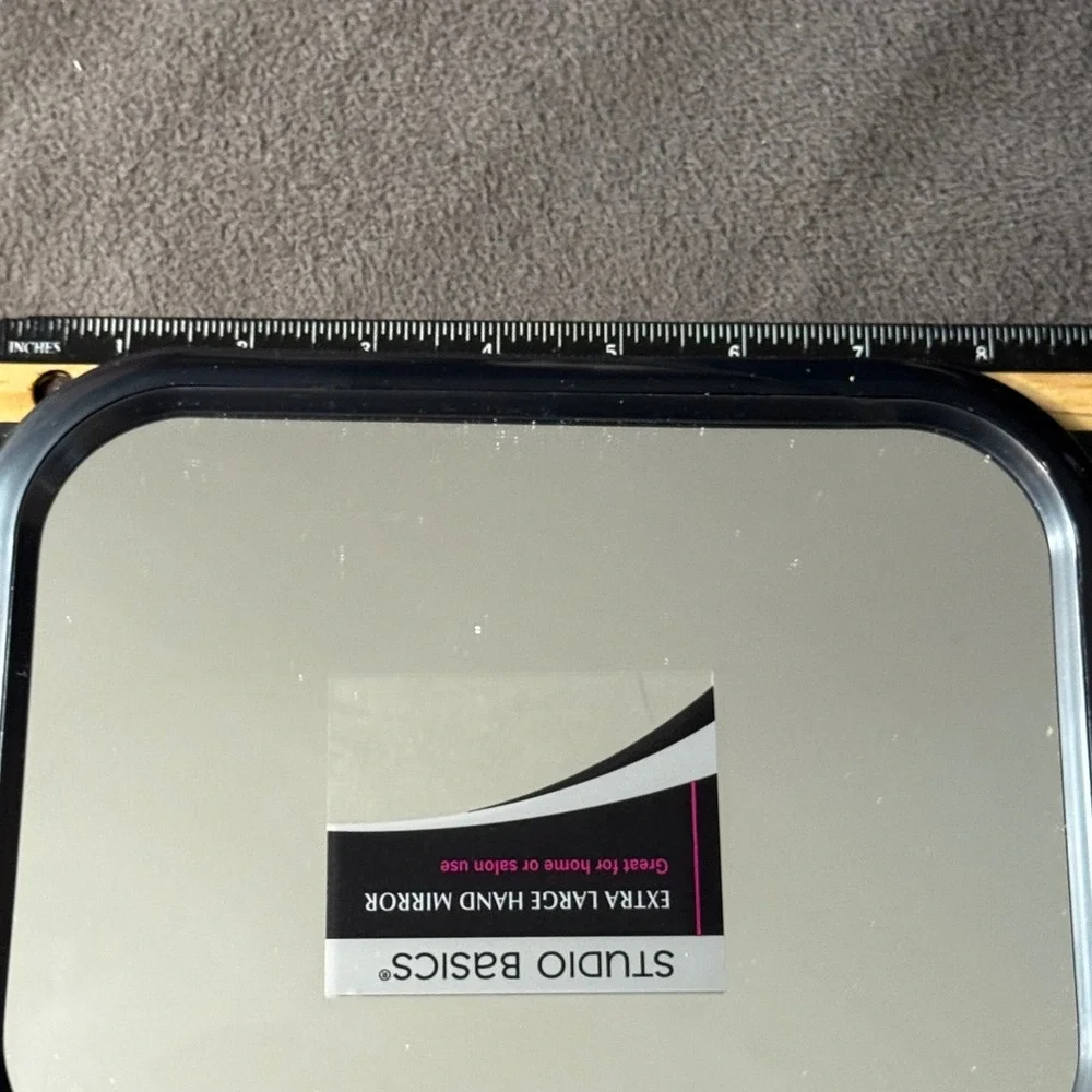 Studio Basics Extra Large Handheld Mirror Black Great for Home Salon Use